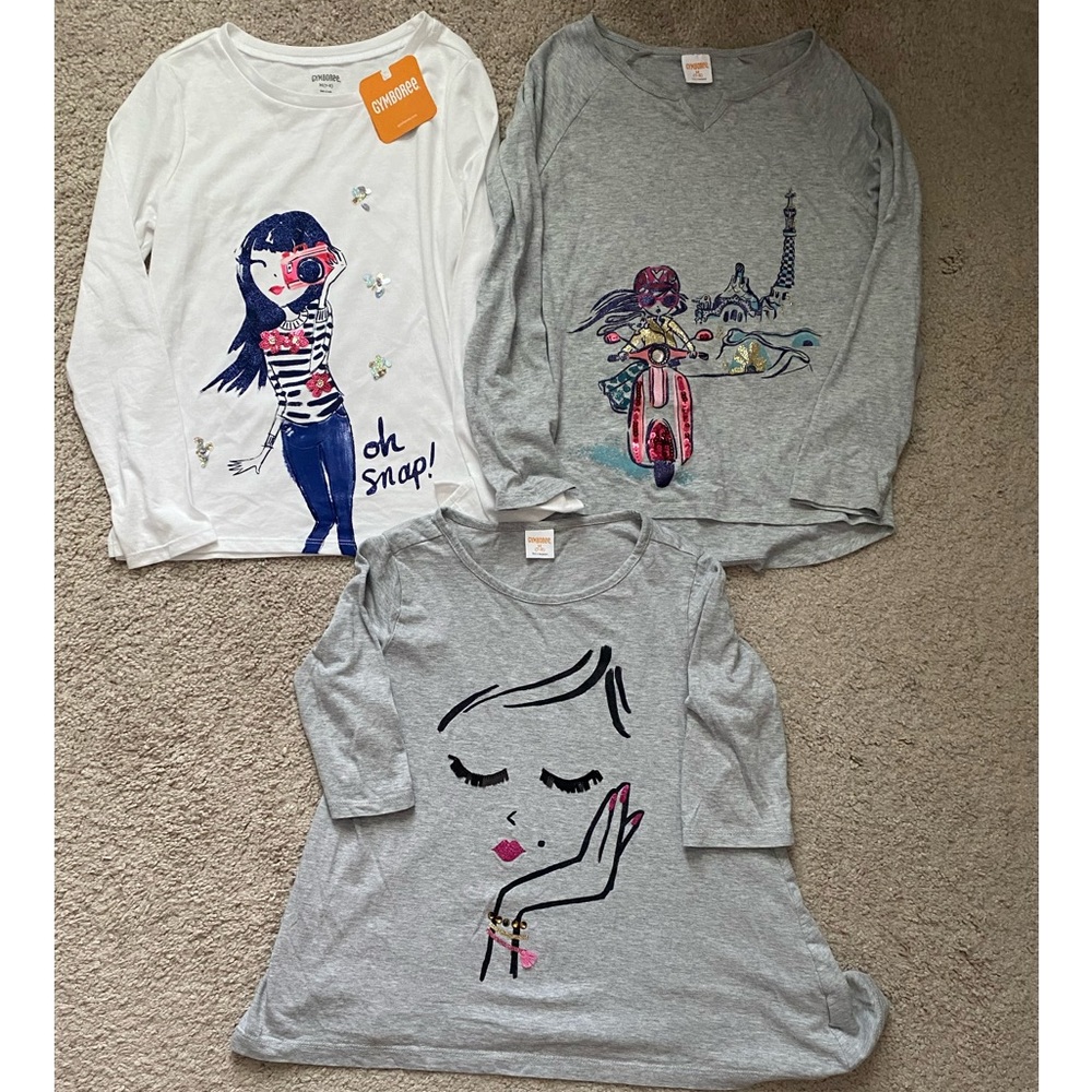 3 súper cute Gymboree tops EUC!!